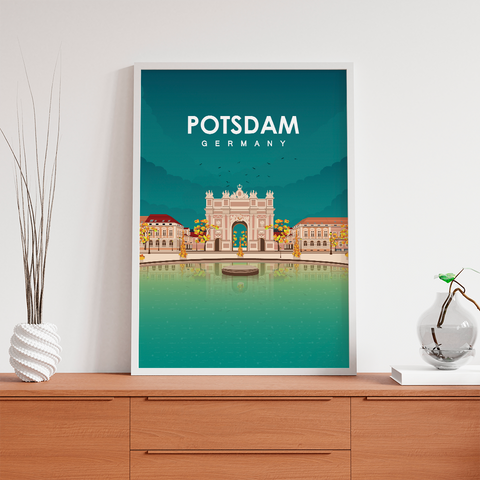 Potsdam night city poster