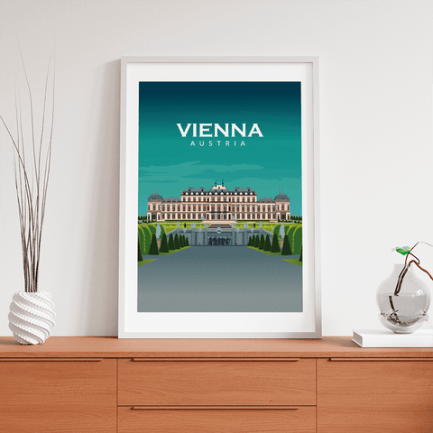 Vienna night city poster - Kawaink