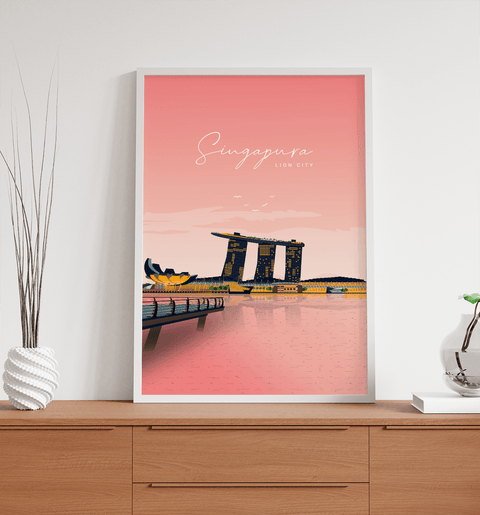 Singapure pink poster