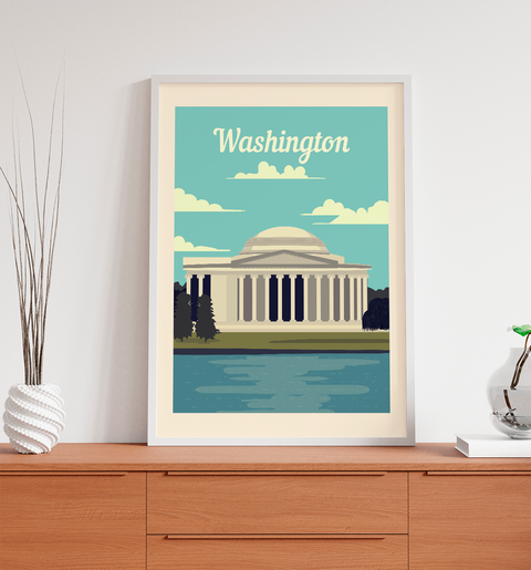 Affiche rétro de Washington
