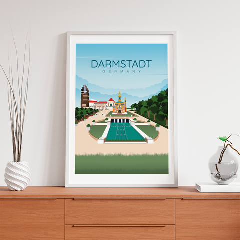 Darmstadt Tag Stadt Poster