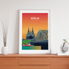 Cologne / Köln sunset city poster