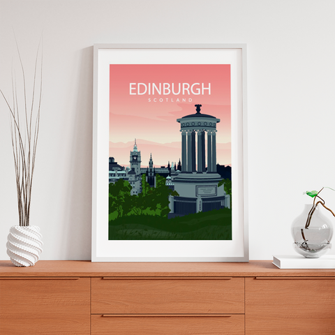Edinburgh pink city poster