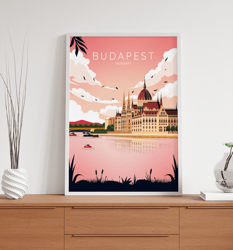 Budapest pink poster - Kawaink