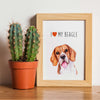 I love my Beagle, poster for pet lovers