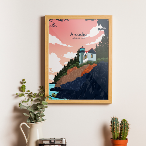 Arcadia, National Park. pink poster