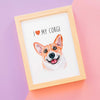 I love my Corgi, poster for pet lovers