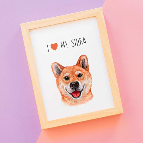 Ich liebe meinen Shiba, Poster für Tierliebhaber