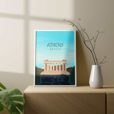 Athens day city poster