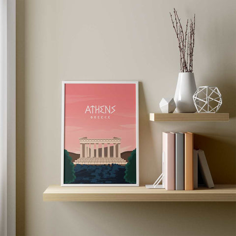 Athens pink poster