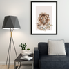 Löwe, minimalistisches Plakat