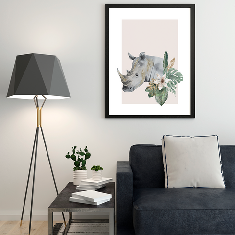 Rhino, affiche minimaliste