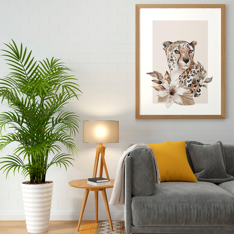 Leopard, minimalist poster
