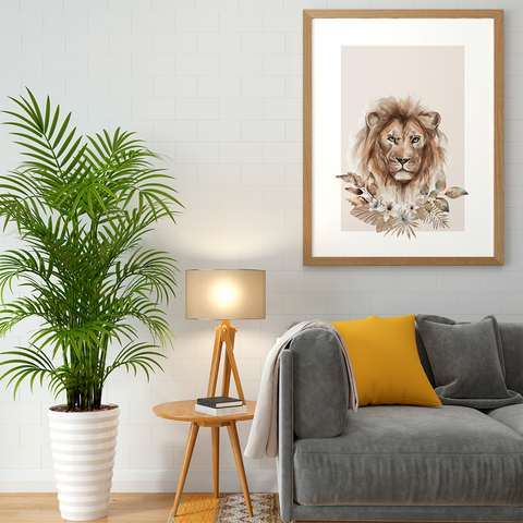 Lion, minimalist poster