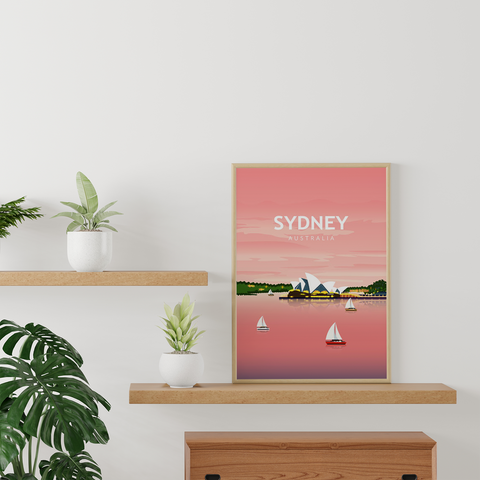 Sydney rosa Poster