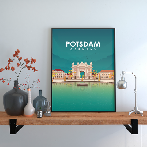 Potsdam night city poster