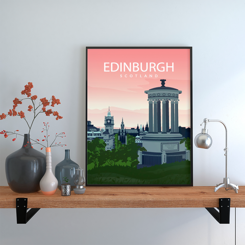 Póster de Edimburgo rosa