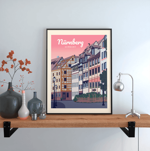 Nuremberg pink poster - Kawaink