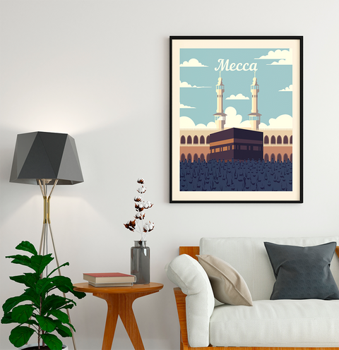 Mecca retro poster