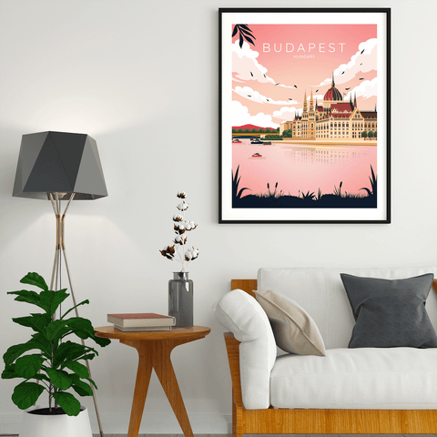 Budapest pink poster - Kawaink