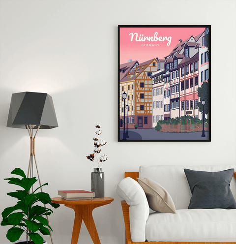 Nuremberg pink poster - Kawaink