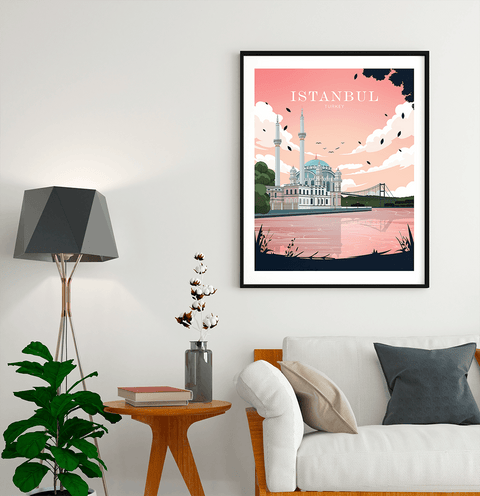 Istanbul pink poster