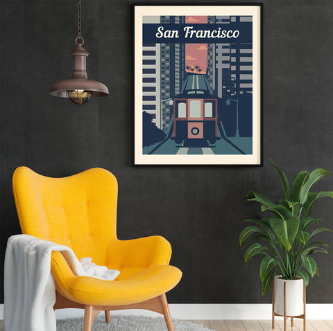 Retro-Plakat von San Francisco