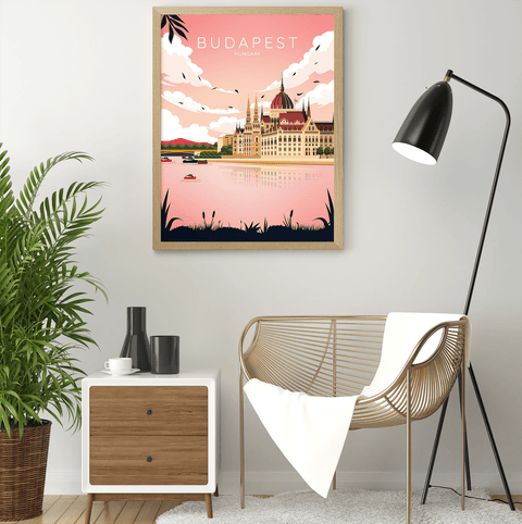 Budapest pink poster - Kawaink