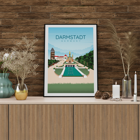 Darmstadt Tag Stadt Poster