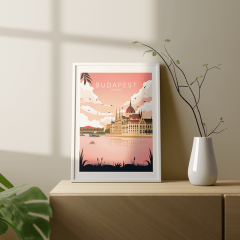 Budapest pink poster - Kawaink