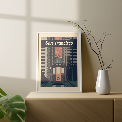 Retro-Plakat von San Francisco