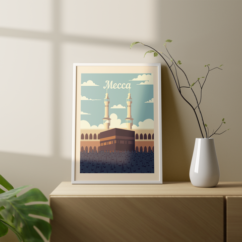 Affiche rétro de La Mecque