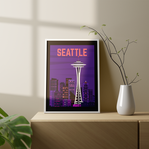 Seattle retro poster