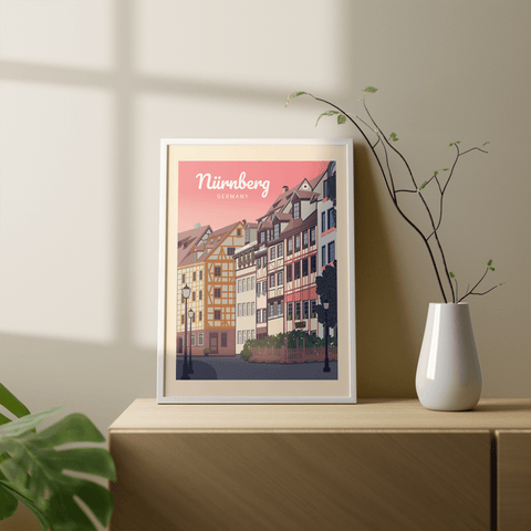 Nuremberg pink poster - Kawaink