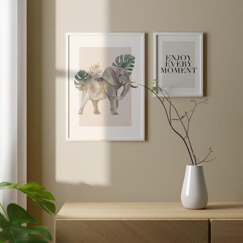 Elefant minimalistisches Plakat