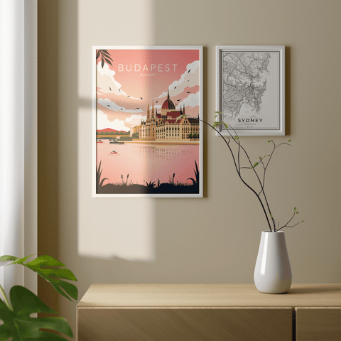 Budapest pink poster - Kawaink