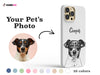 Tu mascota en una funda resistente, delgada o transparente para iPhone o Samsung. Ilustración digital en Negro.