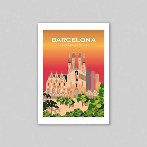 Barcelona city poster