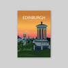 Edinburgh sunset city poster