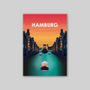 Hamburg sunset city poster