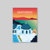 Santorini poster sunset - Kawaink
