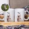 Mug with Hand-drawn pet illustration from your photos