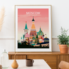 Affiche Moscou rose