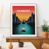 Hamburg sunset city poster