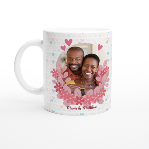 Photo mug - This love story never ends - pink - Kawaink