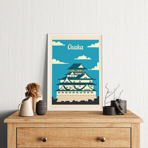 Affiche rétro d'Osaka