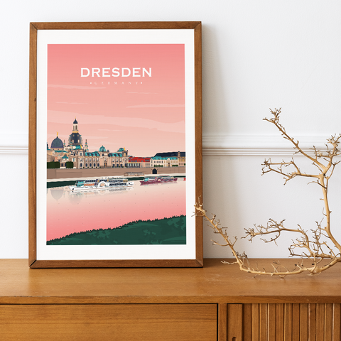 Affiche rose Dresde