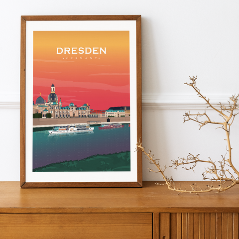 Dresden Sonnenuntergangsposter