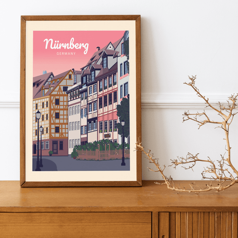 Nuremberg pink poster - Kawaink